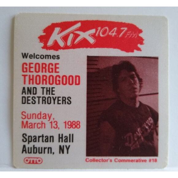 George Thorogood And The Destroyers 1988 Collectors Cloth Fabric Patch Rock - Picture 1 of 2